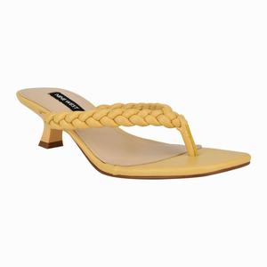 Nine West Meka Thong Sandalen Met Hak Geel Nederland | SNI-592137